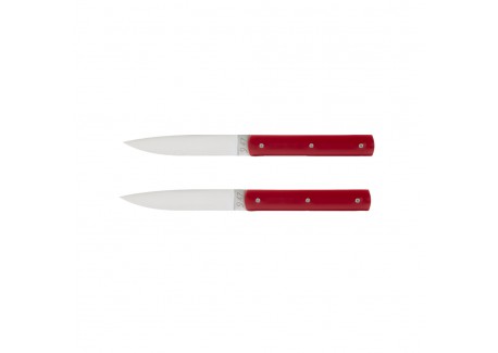 9.47 Coffret Couteaux de Table Rouge 2 pcs - Perceval