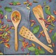 Spatule Perforée en Bois d’olivier 30 cm - Bérard