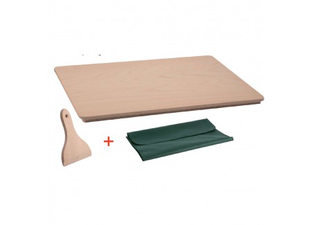 Houten kneedplank met schraper en Hoes 75x50 cm - Eppicotispai