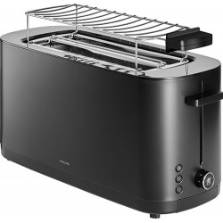 Enfinigy Black Toaster Grille-Pain Noir avec Chauffe-Viennoiseries 
