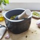 Mortier et Pilon Céramique XL Noir Mat Truffe - Emile Henry