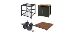 Pack Table Modulaire + Module Rangement pour Barbecue Large 