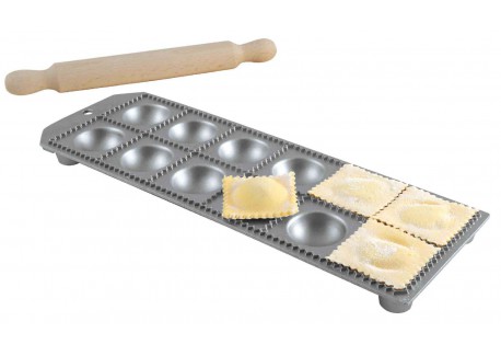 Moule Ravioli 12 pcs avec Rouleau 5,2x5,2 cm  - Eppicotispai