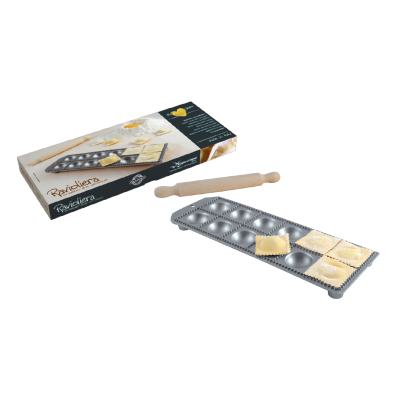 Moule Ravioli 12 pcs avec Rouleau 5,2x5,2 cm - Eppicotispai