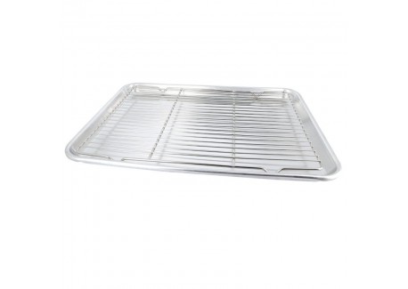 Grille Patisserie Glaçage + Bac de Récupération 45x33 cm