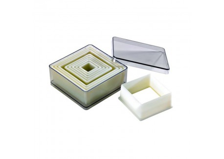 Emporte-Pièces Lisses Carré 9 pcs - Patisdécor