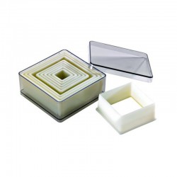 Vierkante Uitsteeker Set 9 dlg - Patisdécor Vierkante Uitsteeker Set 9 dlg - Patisdécor