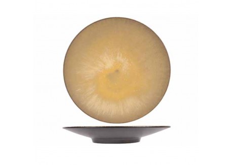 Divine Moon Assiette Plate Gris Anthracite/Ocre 28 cm  - Cosy Trendy