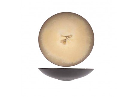 Divine Moon Diep Bord Antraciet Grijs/Oker 26,5 cm - Cosy Trendy