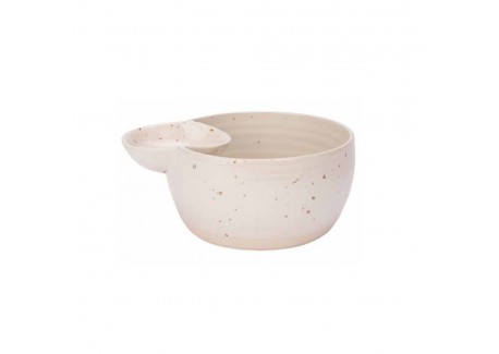 Quartz Amuse Bol + Coupelle à Sauce Crème Moucheté 14,5x6,5 cm  - Cosy Trendy