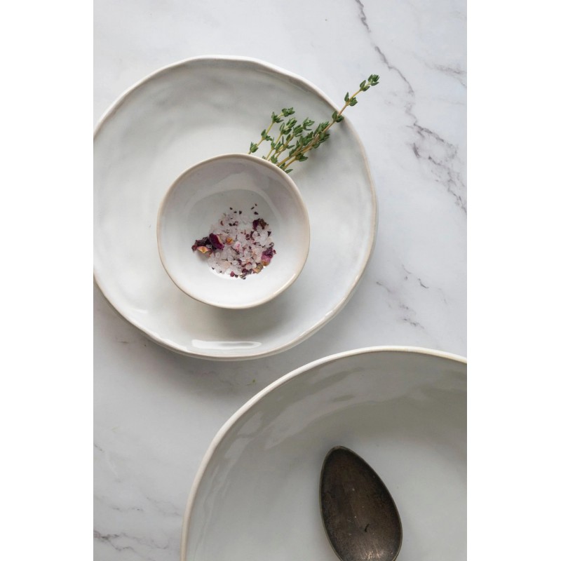 Organic Coupelle à Sauce Blanc 8 cm - Dutch Rose