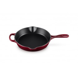 Poêle en Fonte Skillet Rond 26 cm Rouge Rhône