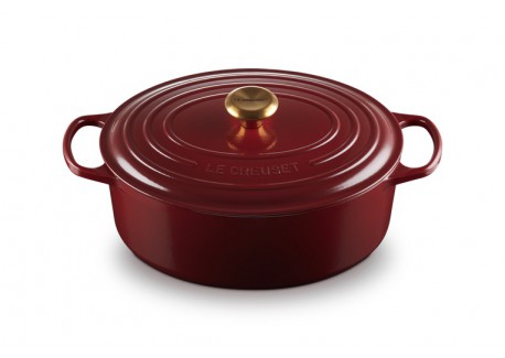 Cocotte Fonte Signature Ovale 6,3 L Rouge Rhône (31 cm)  - Le Creuset