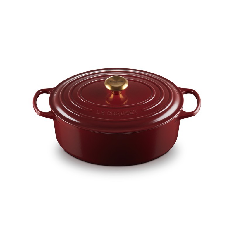 Cocotte Fonte Signature Ovale 6,3 L Rouge Rhône (31 cm) - Le Creuset