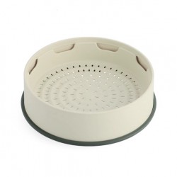 Steamy Panier Vapeur Empilable en Silicone 24 cm Crème  - Greenpan Steamy Panier Vapeur Empilable en Silicone 24 cm Crème  - Greenpan
