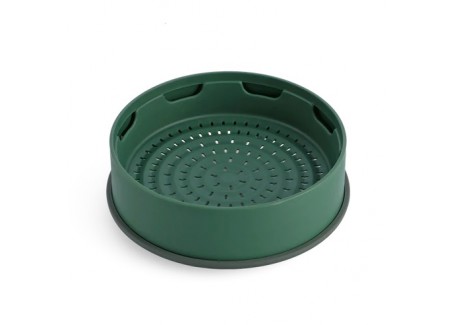 Steamy Panier Vapeur Empilable en Silicone 24 cm Vert - Greenpan