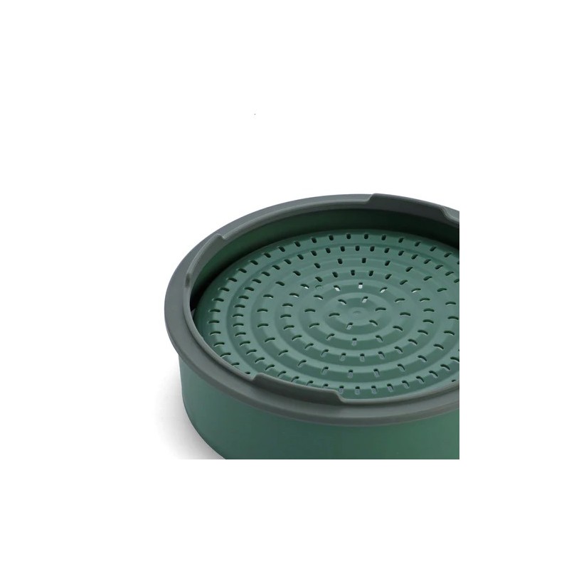 Steamy Panier Vapeur Empilable en Silicone 24 cm Vert - Greenpan