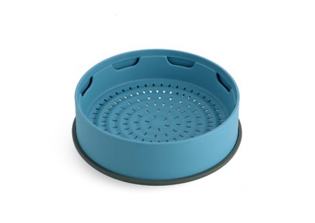 Steamy Stapelbare Siliconen Stoommand 24 cm Blauw - Greenpan
