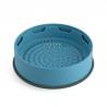 Steamy Panier Vapeur Empilable en Silicone 24 cm Bleu 