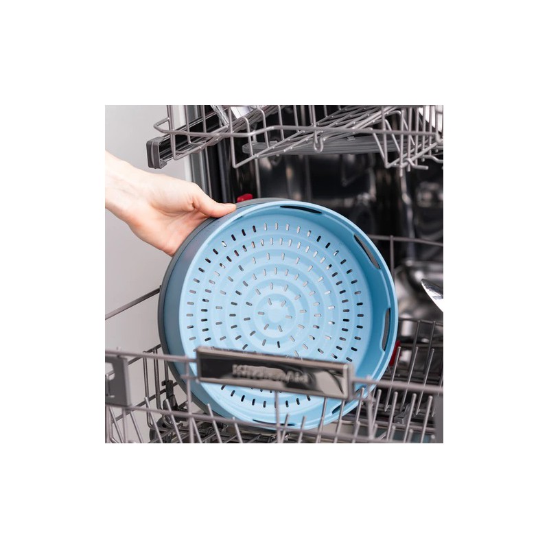 Steamy Panier Vapeur Empilable en Silicone 24 cm Bleu - Greenpan