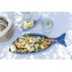 Plat de Service Poisson Bleu L 40x14 cm  - Point Virgule