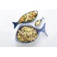Plat de Service Poisson Bleu S 18x7 cm  - Point Virgule