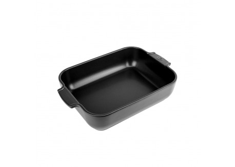 Plat à Four Rectangulaire 32x22 cm Noir Mat Truffe - Peugeot