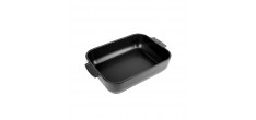 Plat à Four Rectangulaire 32x22 cm Noir Mat Truffe