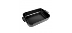 Appolia Plat à Four Rectangulaire 36x23 cm Noir Mat Truffe