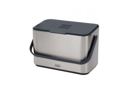 Collect Bac Composteur de Cuisine Inox avec Filtre 4 L  - Joseph Joseph