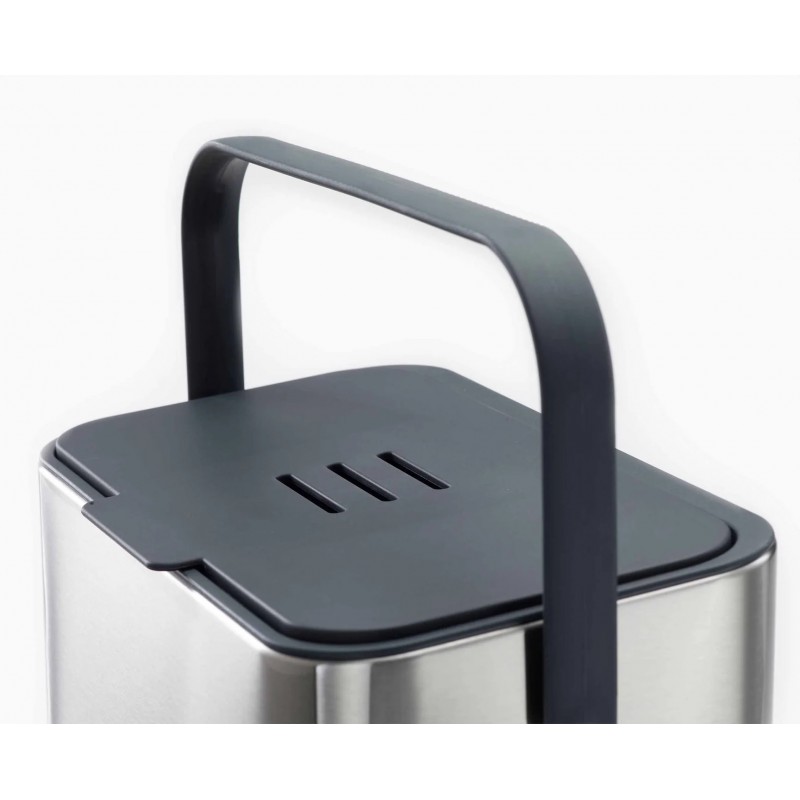 Collect Bac Composteur de Cuisine Inox avec Filtre 4 L - Joseph Joseph