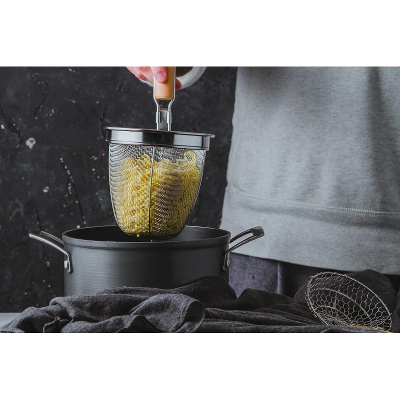 Lot De 4 Paniers à Nouilles Inox – Passoire Multifonction Pour Pâtes Et Friture