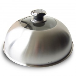 Cloche de Cuisson Inox Thermomètre Plancha Gaz et Electrique - Le Marquier Cloche de Cuisson Inox Thermomètre Plancha Gaz et Electrique - Le Marquier