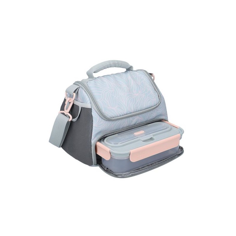 Lunch Bag Isotherme Mindful Bleu et Rose Clair 5L - Built