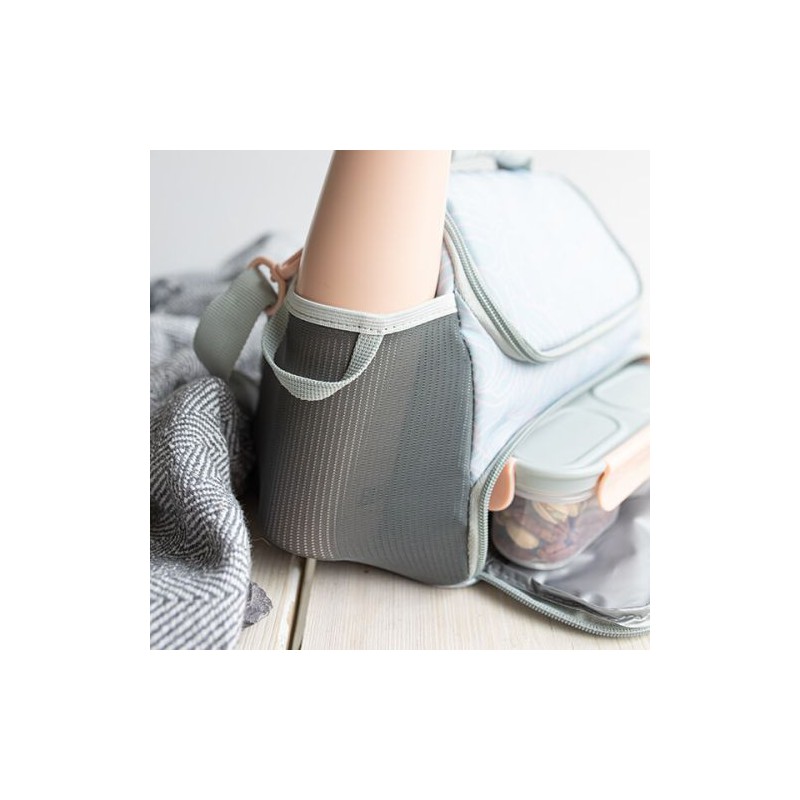 Lunch Bag Isotherme Mindful Bleu et Rose Clair 5L - Built
