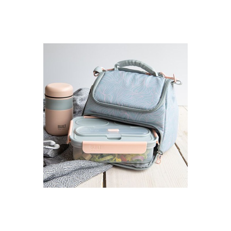 Lunch Bag Isotherme Mindful Bleu et Rose Clair 5L - Built