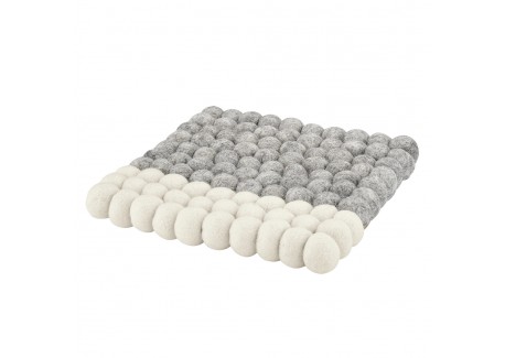 Lana Sous Plat Carré Gris et Blanc  - Cilio