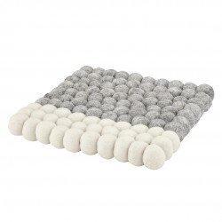 Lana Sous Plat Carré Gris et Blanc - Cilio