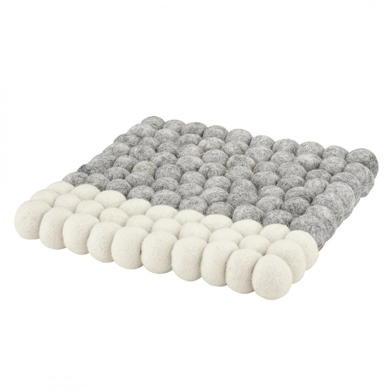 Lana Sous Plat Carré Gris et Blanc - Cilio