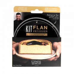Kit Flan Pâtissier Ju Chamalo Cercle Perforé 16 cm + Cercle Découpoir Inox 