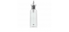 AromaPour Bouteille en Verre Huile ou Vinaigre Bec Verseur Inox 300 ml 