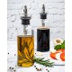 AromaPour Bouteille en Verre Huile ou Vinaigre Bec Verseur Inox 300 ml  - Ad Hoc