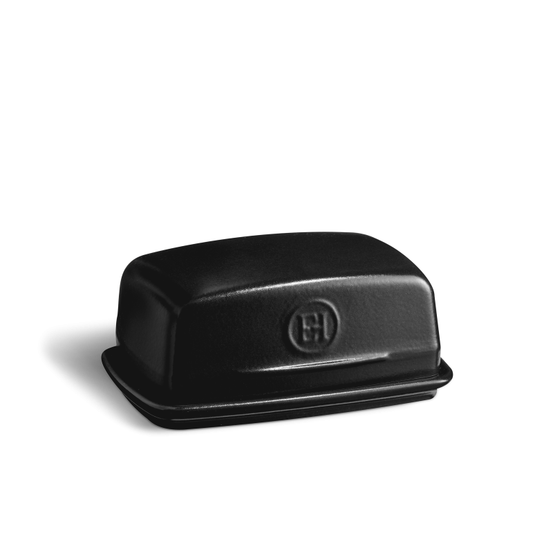 Beurrier Céramique Noir Mat Truffe 11,5x17 cm (250 g de Beurre) - Emile Henry