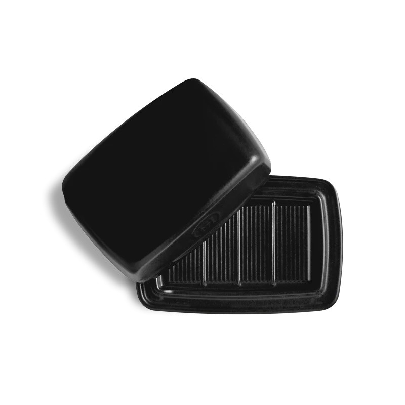 Botervloot Mat Zwart Truffel 11,5x17 cm (250 g boter) - Emile Henry