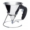 Kwik Entonnoir Doseur à Piston 0,8L en Inox avec Poignée et Pied