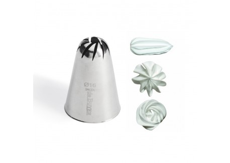 Douille Pâtisserie Rosette 16 mm Inox - De Buyer