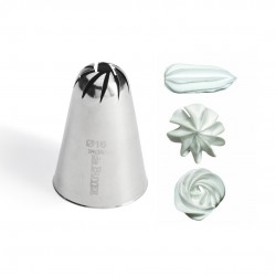 Douille Pâtisserie Rosette 16 mm Inox - De Buyer Douille Pâtisserie Rosette 16 mm Inox - De Buyer