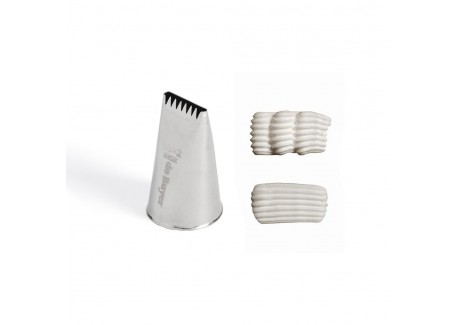 Douille Pâtisserie Ruban Etoilé 16 mm Inox - De Buyer