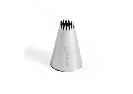 RVS Kroon Spuitmondje 14 mm - De Buyer