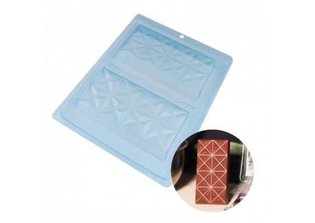 Moule Tablettes Chocolat Fourré Origami 14x7x1,6 cm 2 pcs